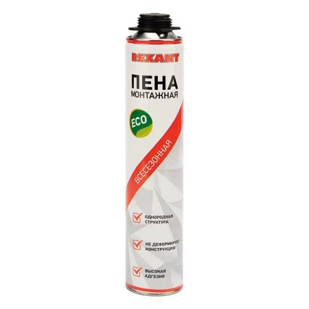 Пена монтажная всесезонная для пистолета 40л eco Rexant 
