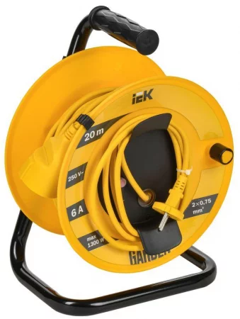 Удлинитель на катушке 1х20м Garden УК20 2P 2х0.75кв.мм IEK 