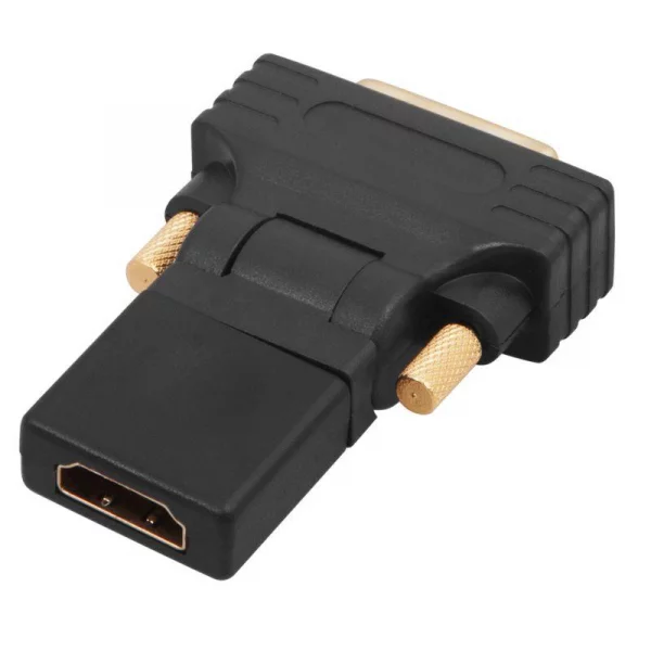 Переходник штекер DVI-D - гнездо HDMI поворотный Rexant 