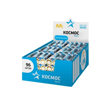 Элемент питания алкалиновый AA/LR6 (уп.96шт) КОСМОС 