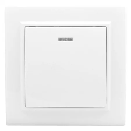 Выключатель 1-кл. СП Минск 10А IP20 с индикатором бел. Basic EKF 
