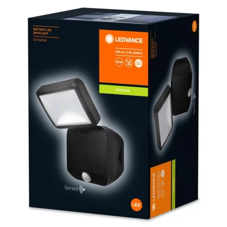 Светильник светодиодный Battery LED Spotlight Single 4Вт 4000К IP54 260лм спот с сенсором на элем. питан. черн. LEDVANCE 