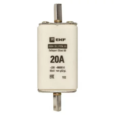 Вставка плавкая ППН-33 160/20А габарит 00 PROxima EKF 