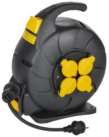 Удлинитель на катушке TWIST 4х15м с заземл. с крышк. автосмотка 16А IP44 КГ 3х1.5 IEK 