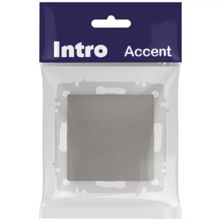 Выключатель 1-кл. СП Accent 6-101-09 10А IP20 250В AL/CU титан Intro 