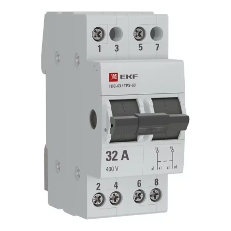 Переключатель трехпозиционный ТПС-63 2P 32А PROxima EKF 