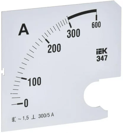 Шкала сменная для амперметра Э47 300/5А-1.5 96х96мм IEK 