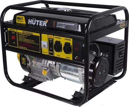 Бензогенератор DY6500L 1ф 5000Вт ручной стартер HUTER 