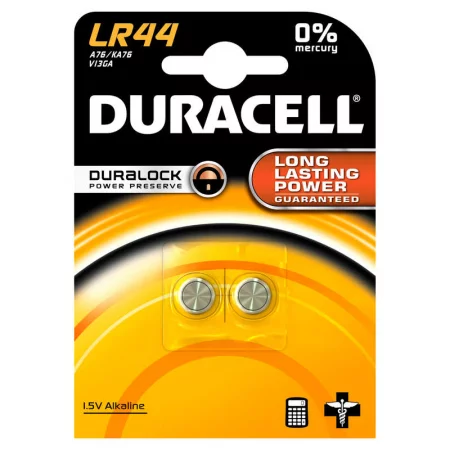 Элемент питания алкалиновый "таблетка" LR44/A76 1.5В BP-2 (блист.2шт) Duracell 