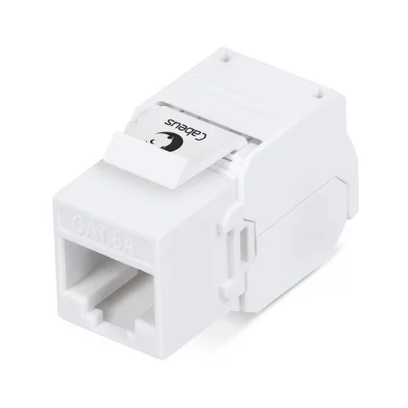 Вставка Keystone Jack RJ45 (8P8C) кат.6A KJ-RJ45-Cat.6A-180-Toolless 180град. без инструмента Toolless бел. Cabeus 