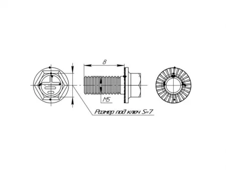 Винт М5х8 EKF 