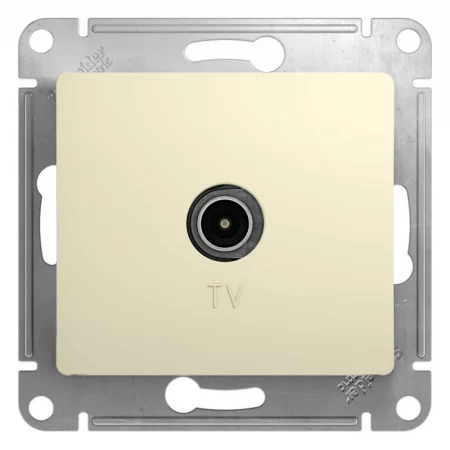 Розетка телевизионная TV Glossa коннектор механизм беж. SE 
