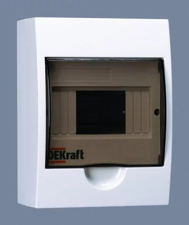 Корпус навесной ЩРН-П-6 20х15х10 6мод. IP41 пластик. DEKraft 