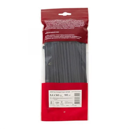 Хомут P6.6 4.6х160 FlexLock стандартный черн. (уп.100шт) PROxima EKF 