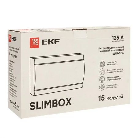 Щит ЩРН-П-15 "SlimBox" IP41 бел. дверца PROxima EKF 