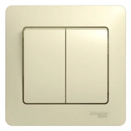 Выключатель 2-кл. СП Glossa 10А IP20 (сх. 5) 10AX в сборе беж. SE 