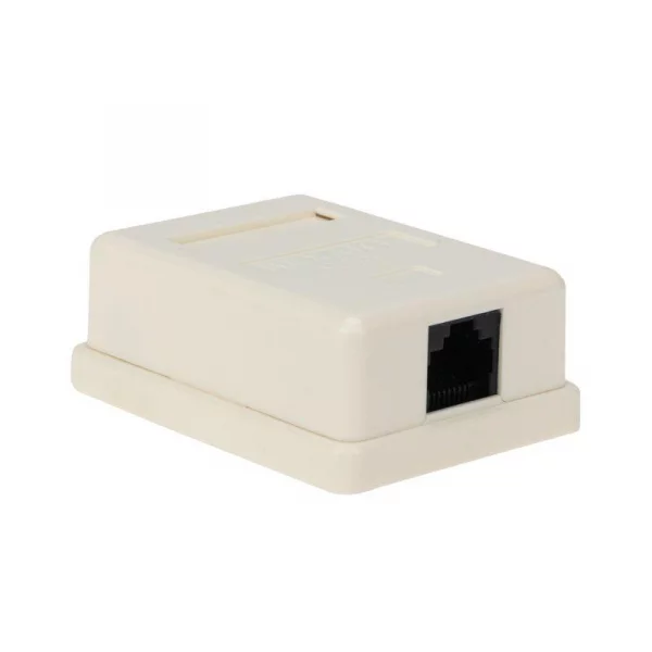 Розетка компьютерная 1-м ОП RJ45 кат.5E UTP неэкранир. бел. Rexant 