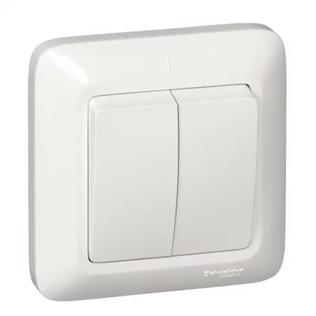 Выключатель 2-кл. СП Прима 10А IP20 бел. (розн. упак.) SchE 