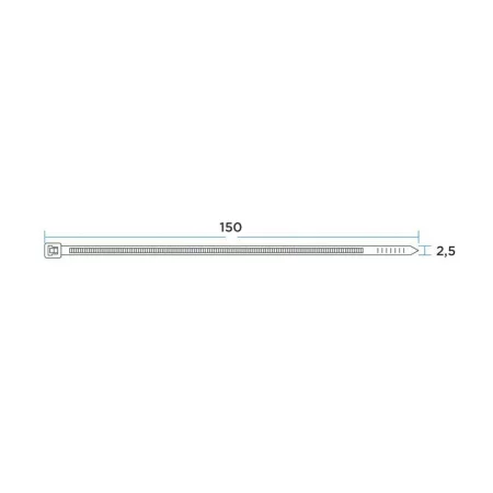 Хомут кабельный 2.5х150 нейл. черн. (уп.100шт) Rexant 
