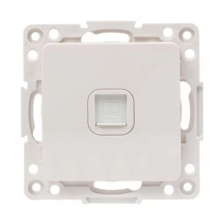 Розетка компьютерная 1-м Стокгольм RJ45 механизм бел. PROxima EKF 