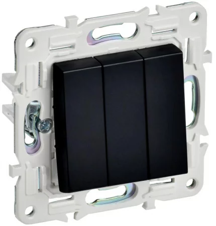 Выключатель 3-кл. SKANDY 10А SK-V11Bl черн. IEK 