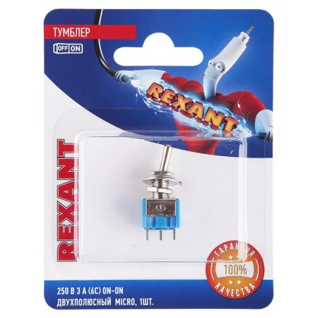 Тумблер 250В 3А (6c) ON-ON 2п Micro (MTS-202) блист. Rexant 