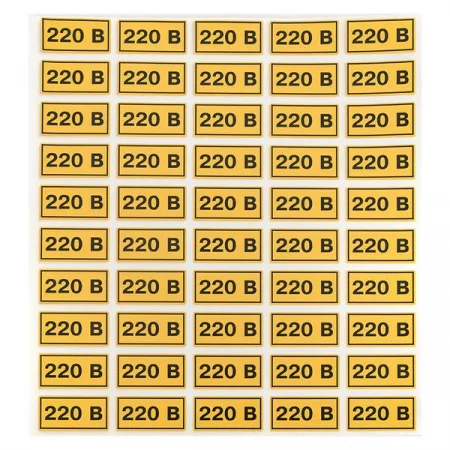 Наклейка "220В" 20х40мм PROxima EKF 