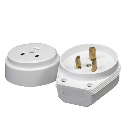 Разъем РШ-ВШ 32А 250В 2P+PE откр. уст. бел. UNIVersal 