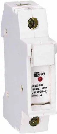Держатель предохранительного типа C10 ДП102-С10-1Р DEKraft 