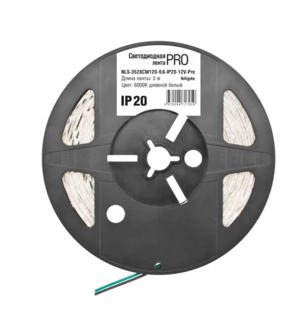 Лента светодиодная 71 705 NLS-3528CW120-9.6-IP20-12V-Pro R5 9.6Вт/м (уп.5м) Navigator 