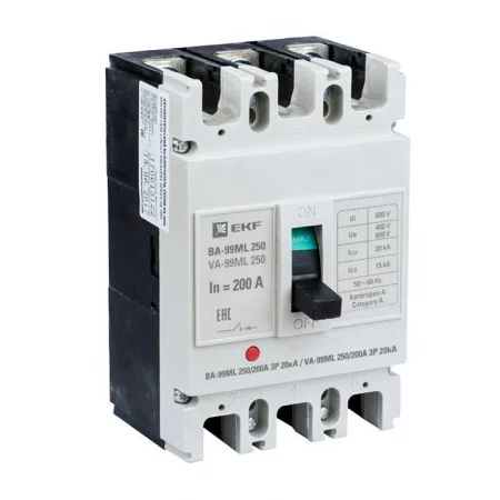 Выключатель автоматический 3п 250/200А 20кА ВА-99МL Basic EKF 