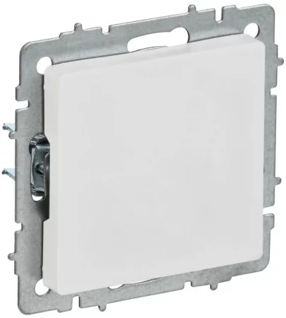Заглушка BRITE МЗ10-БрАБ с суппортом механизм арктич. бел. IEK 