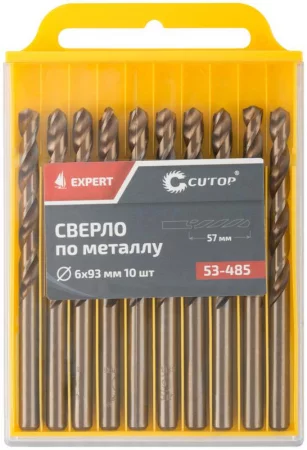 Набор сверл по металлу EXPERT 6х93мм (уп.10шт) Cutop 