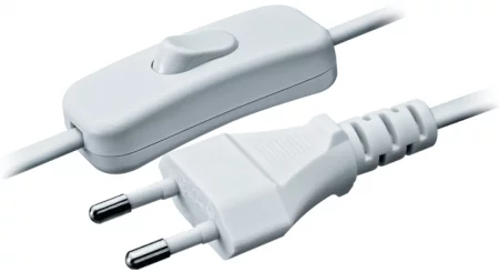 Шнур 61 724 NPS-FS-170-2х0.5-WH 1.7м с выкл. бел. Navigator 