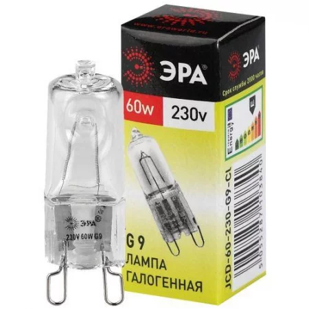 Лампа галогенная G9-JCD-60-230V-Cl 60Вт капсула G9 230В Эра 
