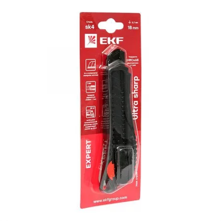 Нож строительно-монтажный 18мм НСМ-50 (18мм)(SK4) Heavy Duty (до 25кг) Expert EKF 