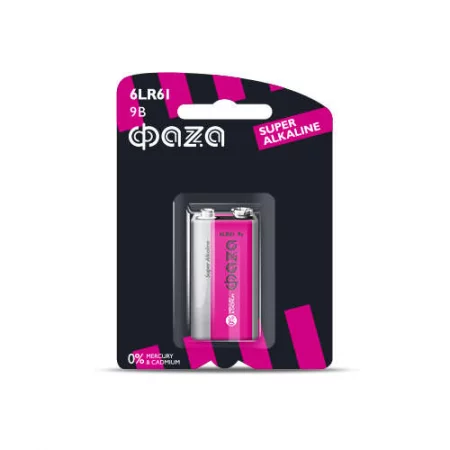 Элемент питания алкалиновый "крона" 6LR61 9В Super Alkaline BL-1 ФАZА 
