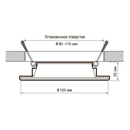 Светильник светодиодный PLED DL7 WH Downlight 12Вт 4000К 145х26мм IP54 ДВО встраив. Pro JazzWay 