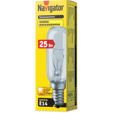 Лампа накаливания 61 205 NI-T25L-25-230-E14-CL Navigator 