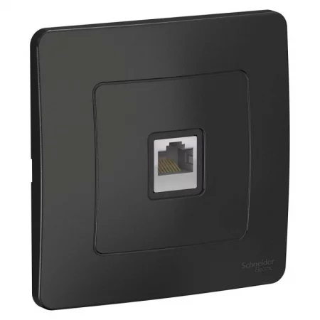 Розетка компьютерная 1-м СП Blanca RJ45 кат.5E антрацит SE 