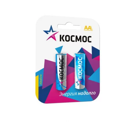 Элемент питания алкалиновый AA/LR6 BP-2 (блист.2шт) КОСМОС 
