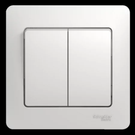 Выключатель 2-кл. СП Glossa 10А IP20 (сх. 5) 10AX в сборе бел. SE 