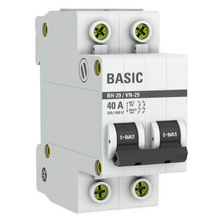 Выключатель нагрузки 2п 40А ВН-29 Basic EKF 