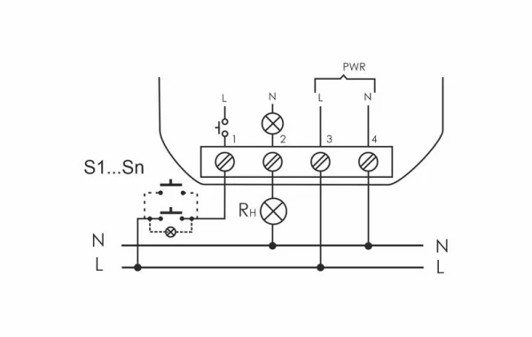 Реле импульсное BIS-402 (для установки в монтажную коробку 230В 8А 1Z IP40) F&F 