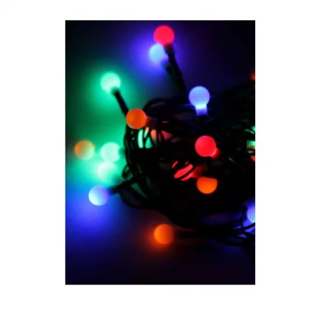 Гирлянда декоративная "Маленькие шарики cherry" 30LED 4.4м (2.9+1.5м) зел. провод IP20 мультиколор Космос 