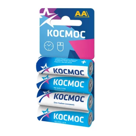 Элемент питания солевой AA/R6 4хBL (блист.4шт) КОСМОС 