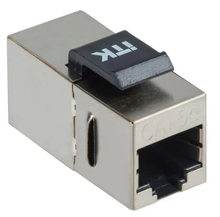 Адаптер проходной Keystone Jack RJ45-RJ45 кат.5E FTP ITK 