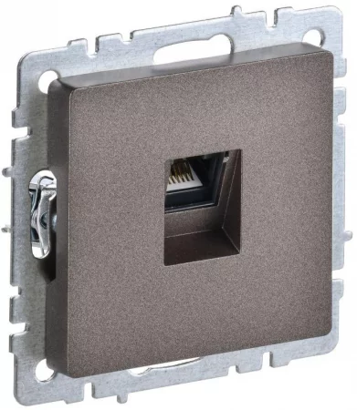 Розетка компьютерная СП RJ45 кат.5E BRITE РК10-БрТБ механизм бронза IEK 