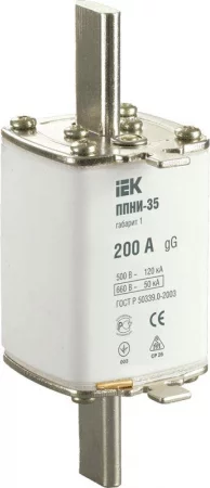 Вставка плавкая ППНИ-35 200А габарит 1 IEK 