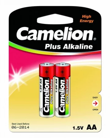 Элемент питания алкалиновый AA/LR6 1.5В Plus Alkaline LR6-BP2 BL-2 (блист.2шт) Camelion 